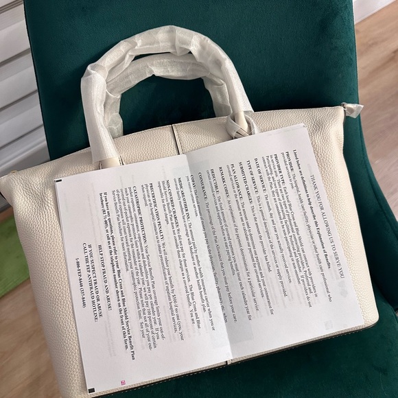 NWT! NEW! KORS Michael Kors Hyde Large Pebbled Leather Satchel -Caramel Luggage - Picture 11 of 12